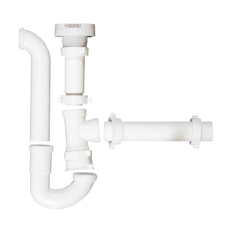 Air Admittance Valve Trap Assembly Kit With One And A Half Inch Vent, No Fuss Quick Install For Kitchen And Bathroom Sinks, White