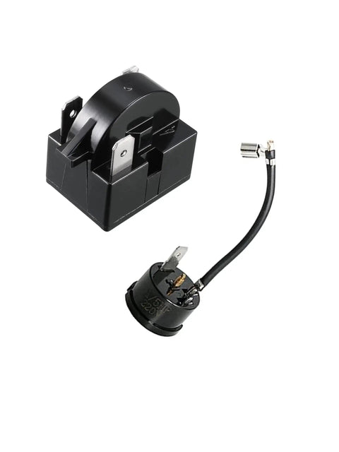 3 Pin 1/5HP Compressor Thermal Overload Protector and 15 Ohm Start Relay Plug And Play Upgrade