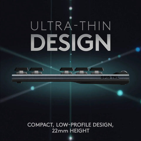 Game Changing Tenkeyless Wireless Mechanical Gaming Keyboard Featuring Crisp Tactile Switches Slick Syncable RGB Lighting Zero Lag Wireless Connection And Heavy Duty All Day Battery For Battle Ready Setups Black showing ultra-thin design and low-profile keys.