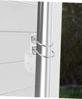 Beefy Iron Antenna Pole Mount Clamp with U Bolts for wall or roof mounting heavy duty metal pipe bracket in use outdoors