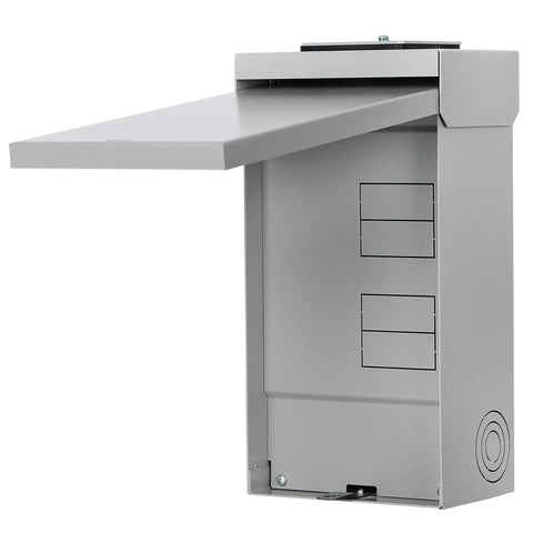 4 Space 8 Circuit 125 Amp Outdoor Load Center With Type 3R Enclosure And Flush Surface Cover UL Listed CSA Approved 120 240V AC Single Phase