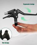 Ergonomic Durable Aluminum Alloy E Bike Brake Levers Set for 22.5mm Handlebars with slot design, easy to install