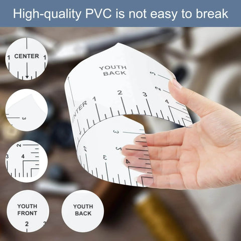 9 Piece T Shirt Alignment Ruler Set For Easy Centering Of Vinyl Designs On Heat Presses Includes Four Size PVC Rulers 10x5 10x4.5 10x3.5 10x2.5 And A 59 Inch Soft Measuring Tape Transparent Front And Back Measurement Guides For Kids Teens And Adults