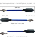 Compact Aluminum Crossbow Bolts With Replaceable Razor Sharp Broadhead Tips For Field Hunting And Target Practice 6.69 Inch Mini Arrows