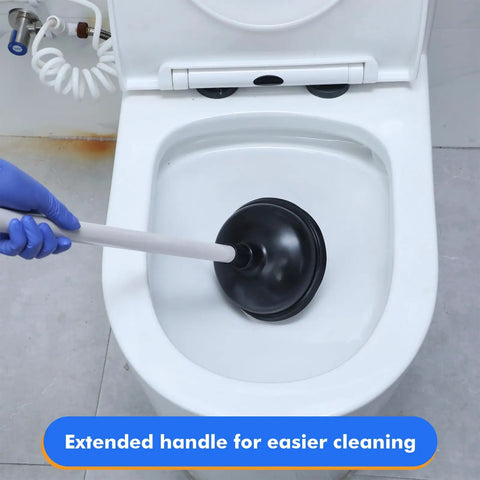 Top Shelf Heavy Duty 12 Pack Toilet Plungers total game changer for any household with extended handle in use.