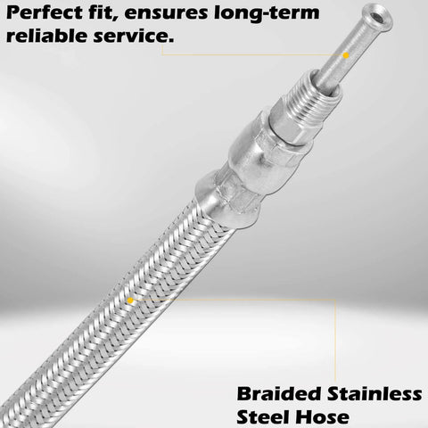 All In One Trim Tilt Hydraulic Ram Cylinder Hose Kit With Braided Stainless Steel Hoses, close-up of hose fitting