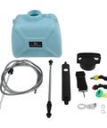Parts of a 5L Powerful Electric Garden Sprayer With Adjustable Nozzle For Farm And Home Use including tank and accessories