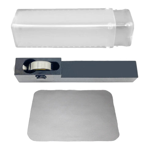 Mini Lathe Roller Burnishing Tool For Rock Solid Slick Surface Finish On Steel Brass And Aluminum. Includes polishing cloth.