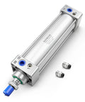 Beefy Heavy Duty Industrial Grade Pneumatic Air Cylinder 50 By 250 Stroke Double Acting With Single Rod 1.96 Inch Bore And 9.84 Inch Stroke