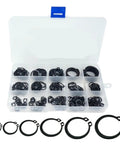 Heavy Duty 150 Piece Internal And External Retaining Circlips C Clip Washer Snap Ring Assortment Set In Carbon Steel M5 To M25