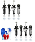 Heavy Duty Toilet Seat Fastener Bolt Kit 8 Piece Set Universal Replacement For Loose Or Damaged Seats Stainless Steel Mounting Hardware For Easy Install, 8-piece set