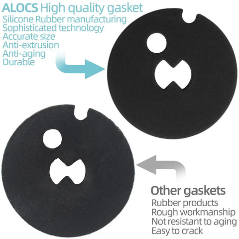 Water Softener Venturi Gasket Replacement For Kenmore Whirlpool Morton GE Durable Seal For Efficient Softening Easy Swap Fits A Wide Range of Models And Ecodyne Compatibility. Black silicone rubber venturi gasket replacement for water softener, round with center cutout