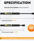 Hood Lift Supports For 2000 2007 Taurus 2007 Mercury Montego And 2000 2005 Mercury Sable Gas Springs Front Hood Shocks