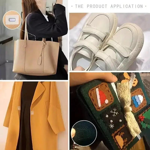 Heavy Duty Rectangular Magnetic Buttons Hidden Clasp Set Hella Secure For Leather Bags Jackets And Luggage 10 Pack on a beige bag.