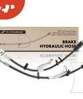Front Driver And Passenger Brake Hydraulic Hose Set For Chevy Equinox 2010 2016 And GMC Terrain 2010 2016 Pack Of 2 with package