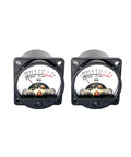 Two Pack 35Mm VU Meter Stereo Audio Level Indicator With Backlit Display And Adjustable Gain Driver Board For Preamplifiers Computers MP3 Players And Dope DIY Audio Projects, front view