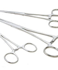 Go To Workhorse Hemostat Forceps Set In Stainless Steel, Six Piece Straight And Curved Locking Clamps For Fishing, Crafts, Medical And Hobby Use