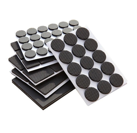 Non Slip Self Adhesive Furniture Feet Pads Set For Tables Chairs Sofas Round And Square Felt Floor Protectors 12 Pack