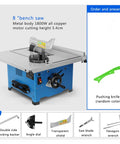 Bad Boy 8 Inch Mini Table Saw Electric Power Tool A Real Game Changer For Home Workshops Built Like A Tank With Dust Shroud And Overload Safety For Dead On Cuts Every Time with metal body and 1800W motor.