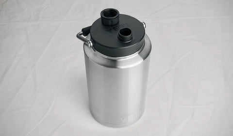 Rambler Gallon Water Jug With Vacuum Insulated Stainless Steel No Sweat Design MagCap Magnetic Lid 18 8 Stainless Steel Top View