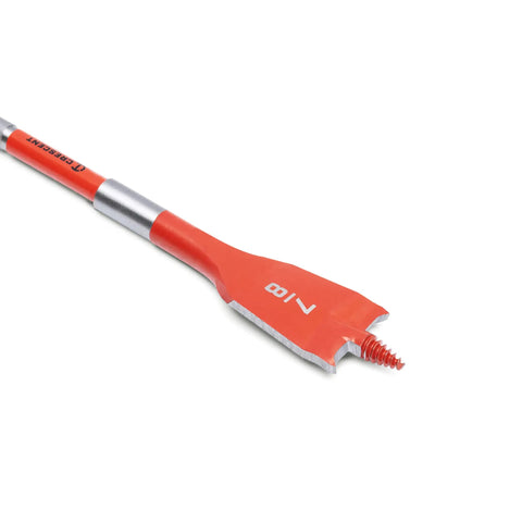 Fast Action Screw Point Paddle Drill Bit 6 Inch By 7/8 Inch Shank showing tip, contoured paddle flute for chip removal.