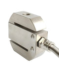Circular S-Type Tension And Pressure Sensor For Industrial Weighing Systems, Press Machines, Hoisting Equipment, And Railway Signal Control, 5KG Capacity, Heavy-Duty Rugged Industrial Grade Sensor in metallic finish.