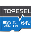 64GB Micro SDXC Memory Card UHS-I Class 10 With 80 MB Per Second Read And 20 MB Per Second Write Speed For Camera Dash Cam Tablet And PC Use Real Usable Capacity Around 57.6 GB, front view