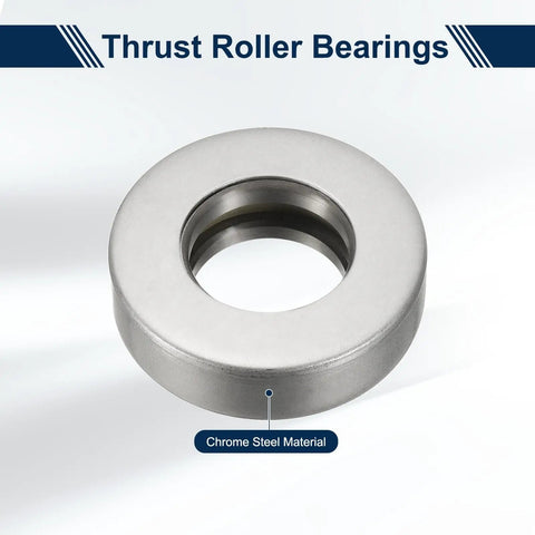 Heavy Duty Workhorse Thrust Ball Bearings Set, 4 PCS T101 904A1 Chrome Steel, Inner Diameter 1.01 In, Outer Diameter 2 In, Front View