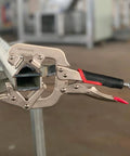 Monster & Master 10-inch welding pipe plier clamp, fast-release locking with large V-pads, side view