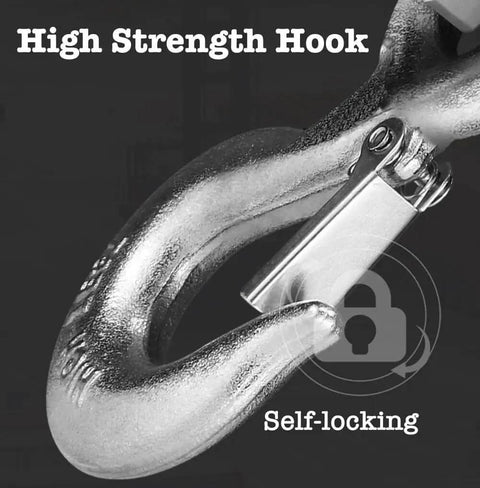Close-up of dismountable hook on Heavy Duty Digital Crane Scale 1000kg 2000lb For Indoor Outdoor Use, High Accuracy Hanging Scale