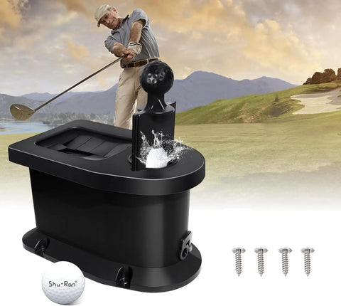 Slick Universal Golf Cart Ball Washer And Club Cleaner Kit with tough nylon strands and water spraying features.
