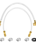 Leak-Proof Marine Hydraulic Steering Bleed Kit With Brass Fittings And Gaskets, Quick-Connect Bleeder Tool components.