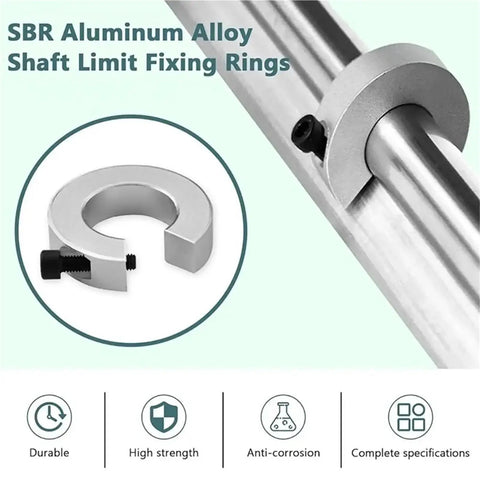 SBR Aluminum Alloy shaft limit fixing ring on drive shaft, Ultimate 7 Pack Fixed Shaft Collars Locking Rings Linear Rail Drive Shafts Strong Build Handles Axial Radial Stress Durable Zinc Finish Keeps Things Rust Free Smooth Operation Easy Install Fix Machines Faster Real Deal No Brainer For All