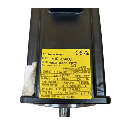 Label on industrial Three Phase Permanent Magnet Synchronous Servo Motor With Closed Loop Precision Control For Position Speed And Torque