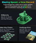 Blazing speed 3D printing showcase with 3DBenchy, key chains, Hueforge print; six times faster with Dope Multicolor 3D Printer With CFS And AI Camera