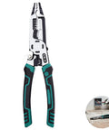 Heavy Duty 10 In 1 Electrician Pliers With Premium Carbon Steel Jaw And Cozy Tpr Grip Handle, ideal for wire stripping and crimping.