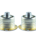 Two Pack Concealed Pendent Fire Sprinkler Heads R1/2 with slick flush ceiling covers and brass threaded bodies.