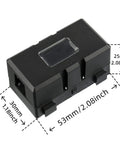 Beefy M5 Bolt On Midi Fuse Holder For Hot Rod And Daily Driver Wiring Rigging Splashproof Pa66 Shell size 53mm x 30mm x 25mm black
