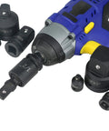 Power tool using 11 Piece Impact Adapter And Reducer Set With Universal Joint Swivel Sockets For Quarter Inch, Three Eighths Inch