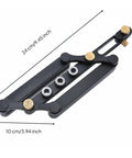 Adjustable Aluminum Dowel Jig Drill Guide Drops Dead Nuts Precision for Furniture Assembly and Cabinet Work Clamps 18 To 60mm Boards, 24cm long