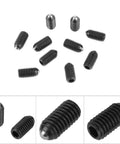 Pro-Grade M6 Carbon Steel Ball Nose Spring Plungers Hex Socket Locking Pins Ten Pack showing various sizes and details.