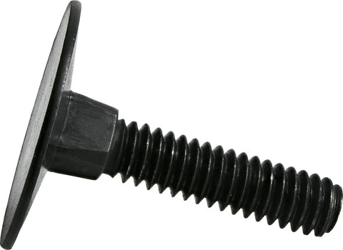 Elevator bolt, 1/4 in x 1-1/4 in, black phosphate finish, flat head with square neck