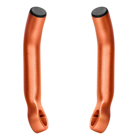 Orange Aluminum MTB Bar Ends For Mountain Bikes, Lightweight 6061 T6 Handlebar Extenders With Ergonomic Bend, Durable End Caps