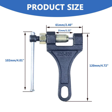 Heavy Duty Chain Breaker Tool For Motorcycle ATV Dirt Pit Bike Go Kart Scooter And Bicycle Chains 420 428 520 525 528 530