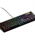 Straight Up Game Changer 100 Percent Mechanical Gaming Keyboard With Hall Effect Rapid Trigger And Blazing 8000Hz Polling Rate Fully Hot Swap Modular Gasket Board Smooth Doubleshot Pbt Keycaps In Classic Black with RGB lighting.