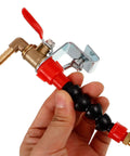 Pro Grade Angle Grinder Coolant Sprayer System Featuring Badass Stainless Steel Mist Nozzle for dust-free cutting in hand