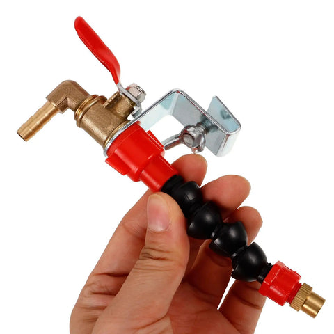 Built Right Angle Grinder Water Sprayer Nozzle Stainless Steel Coolant Kit For Zero Hassle Dust Cleanup And Smooth Marble Cutting Killer Mist Head Accessory with flexible attachment and valve.