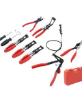 Heavy Duty Hose Clamp Pliers Set With Ergonomic Rubber Handles Built For Tough Automotive Repairs And Versatile Maintenance Jobs Using Durable Steel Construction For Maximum Power And Long Lasting Performance, 9-piece kit