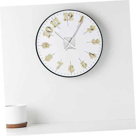 Wall clock with Self Adhesive Gold Clock Numerals Kit With Arabic And Roman Numerals For Easy DIY Wall Clock Repair