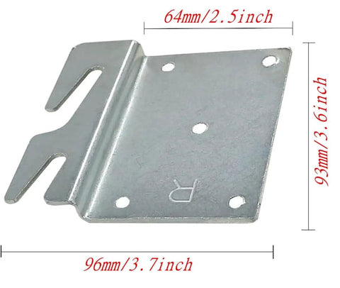 Heavy Duty Universal Bed Rail Hooks Lock Firm Headboard Connectors Knock Out The Squeak Mounts Snug On Wooden Platform Frames. Metal bracket 96 x 93 mm.